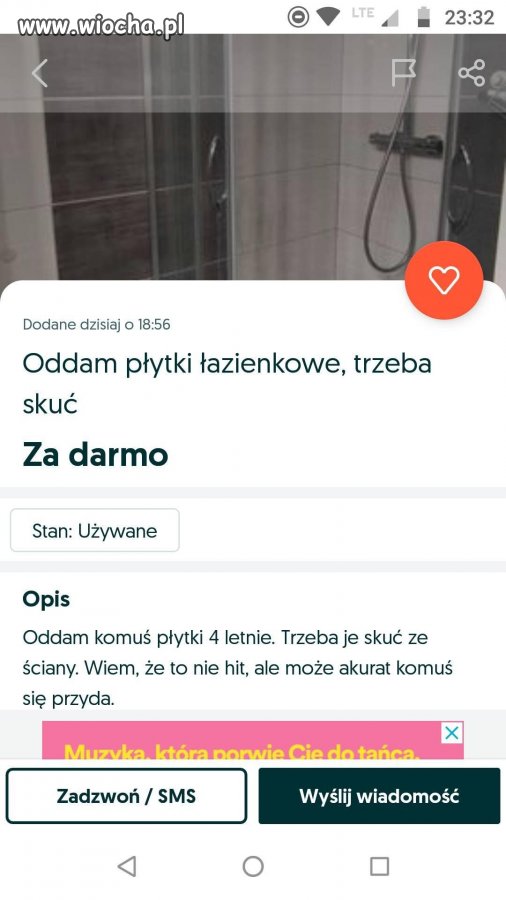 Klej do płytek gratis
