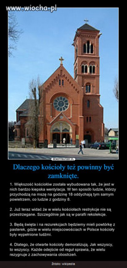 Kościoły powinny być zamknięte na Wielkanoc!