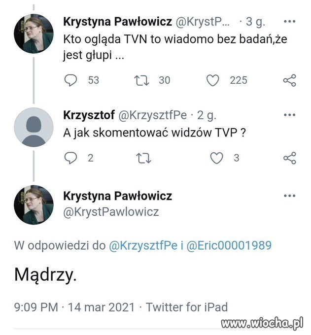 Być głupim w oczach Krystyny,