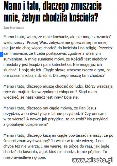 List do rodziców...