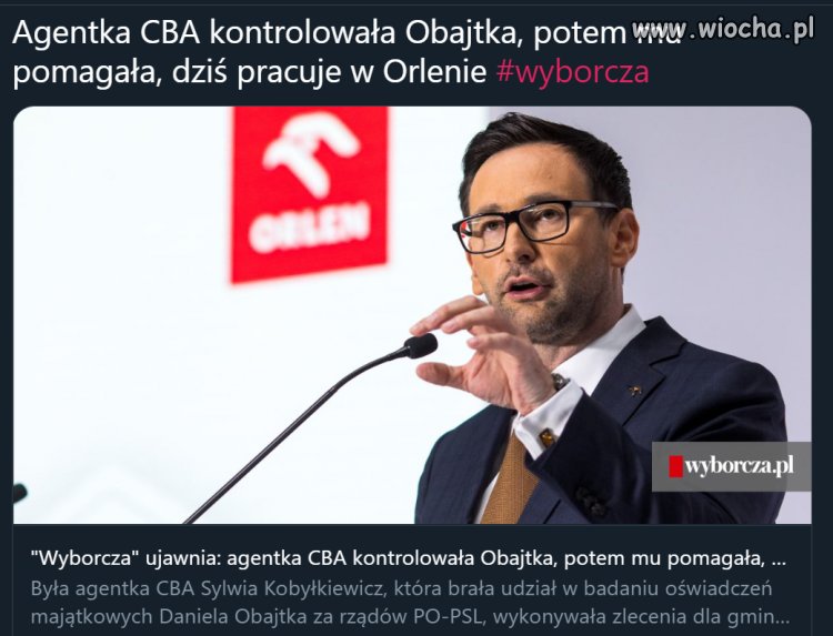 Agentka CBA kontrolowała Obajtka, potem mu pomagała, dziś pracuje w Orlenie