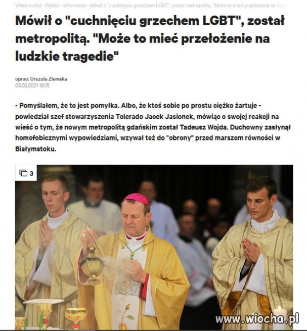 Mówił o cuchnięciu grzechem LGBT, został metropolitą. 