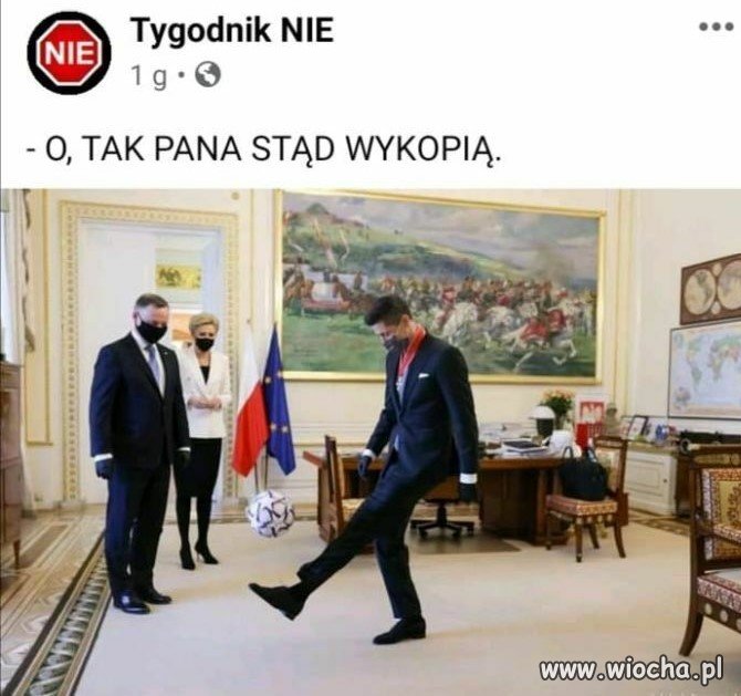 Lewandowski odebrał order od prezydenta i pokazał parę sztuczek
