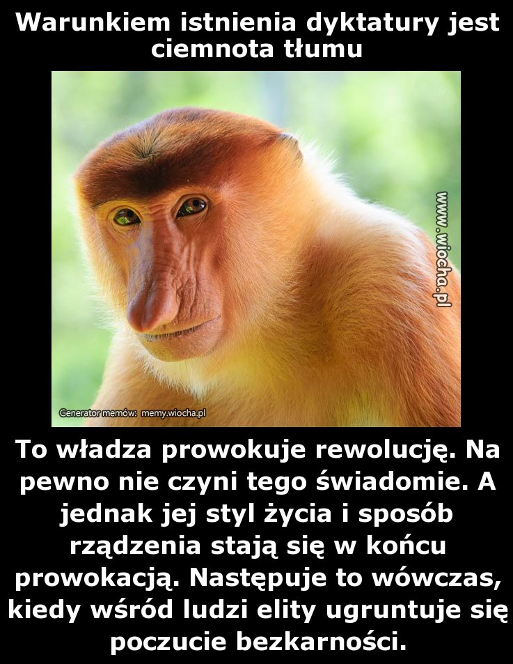 Warunkiem istnienia dyktatury jest ciemnota tłumu