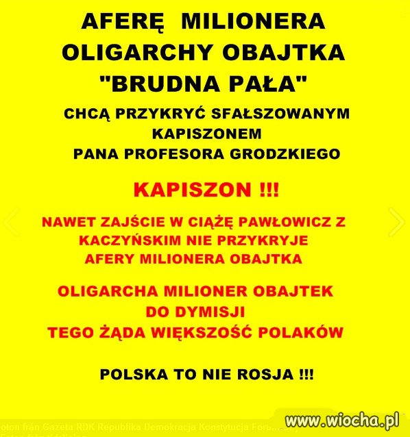 Propaganda przykrywania afer PiSu...