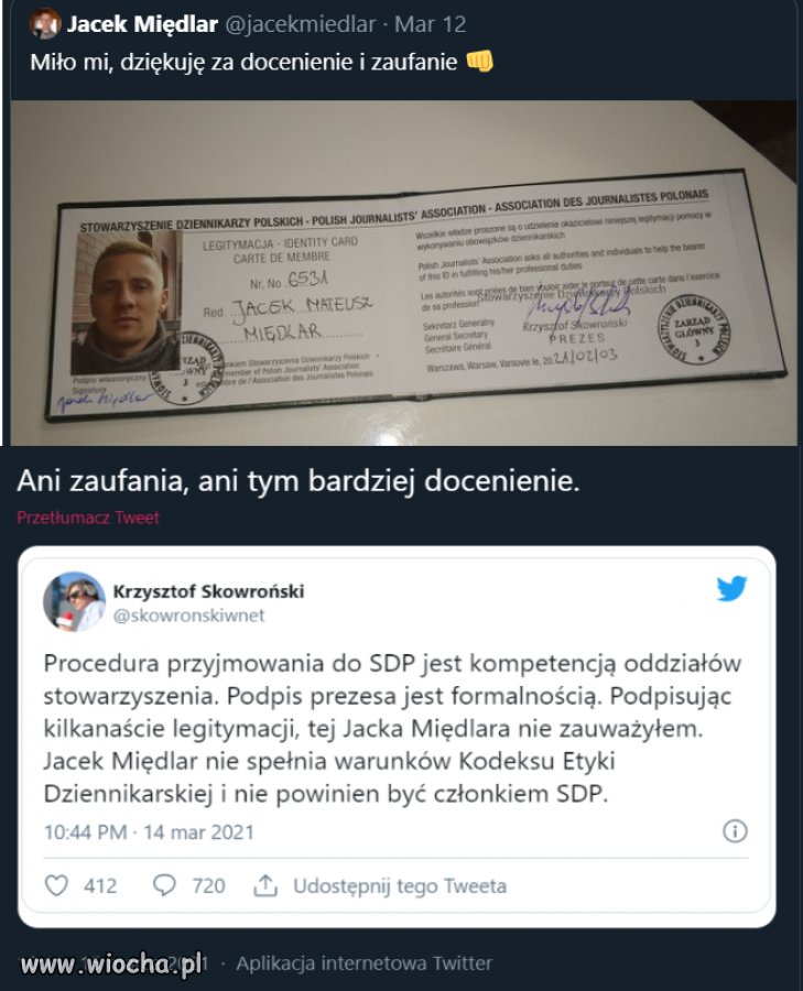 Ani zaufania, ani  docenienie.