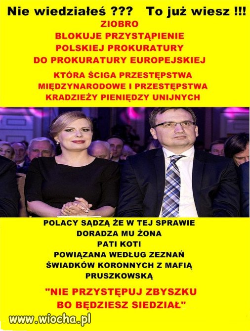 ZIOBRO BLOKUJE PRZYSTĄPIENIE POLSKIEJ PROKURATURY 