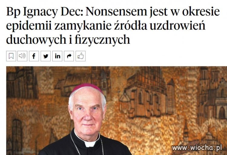 Wstawić lóżka i respiratory do kościołów