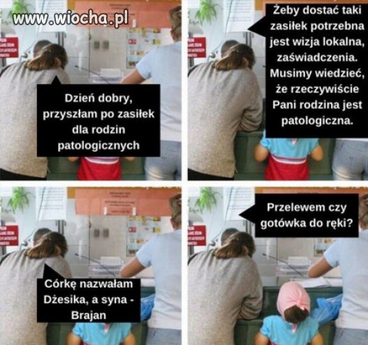 Przyszła madka po zasiłek... 