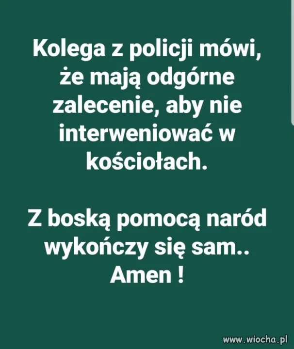 Kościół zawsze pomagał wykańczać ludzi ...
