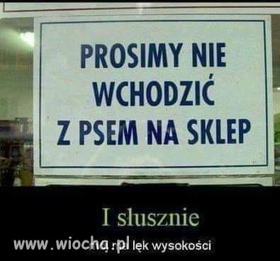 Mój też się boi wysokości. 