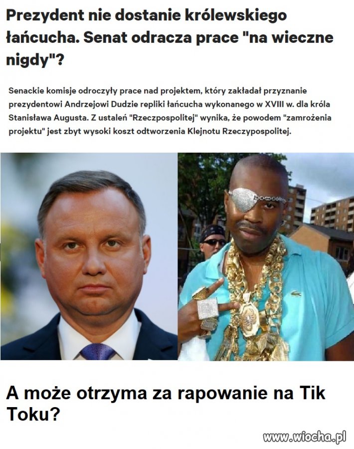 Łańcuch na szyję? To mu się po prostu należy!
