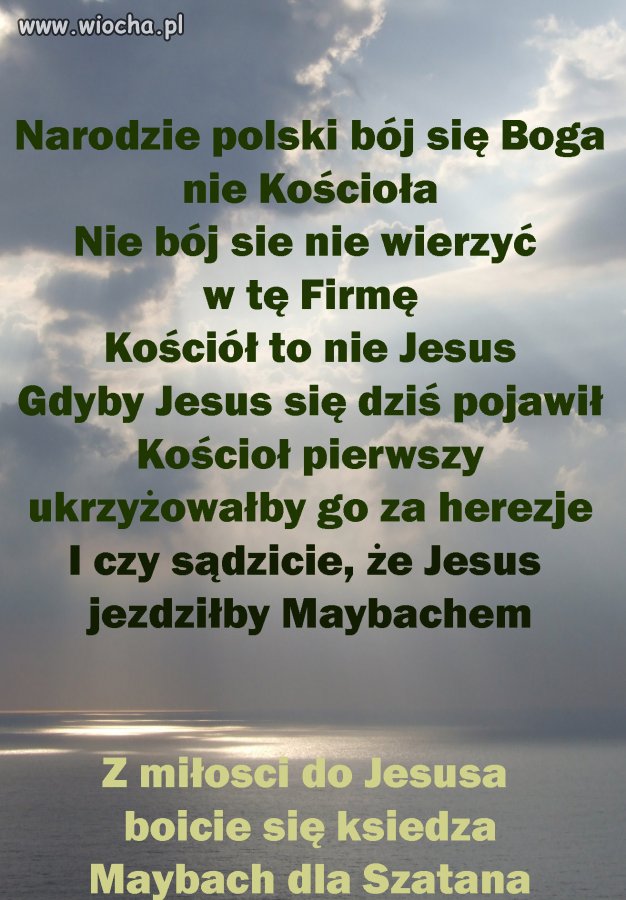 Idzcie przez zboze we wsi Rydzyk stoi