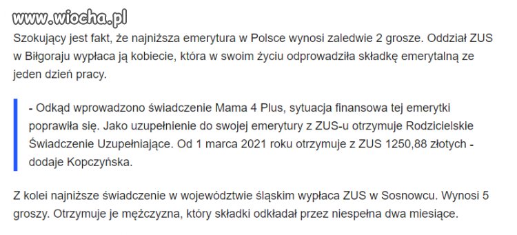 34133 zł. tyle wynosi największa emerytura w Polsce
