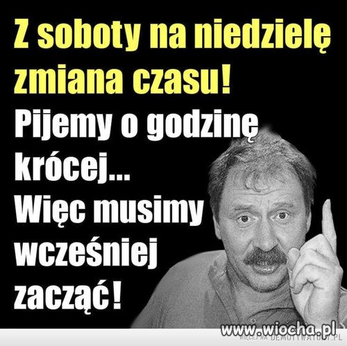 Z soboty na niedzielę zmiana czasu
