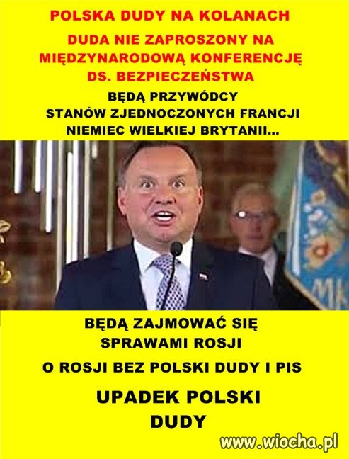 DUDA NIE ZAPROSZONY NA KONFERENCJĘ DS. BEZPIECZEŃS