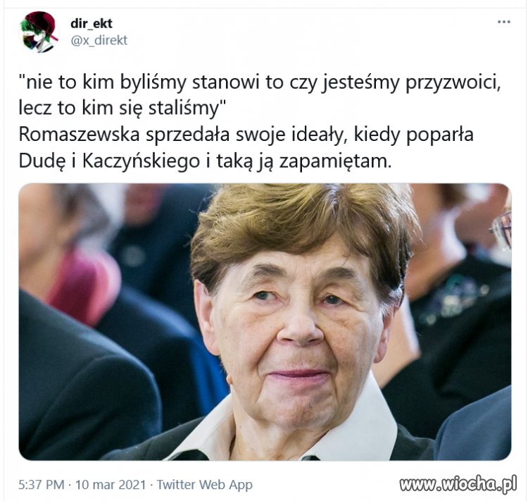 Utraciła szacunek ludzi 