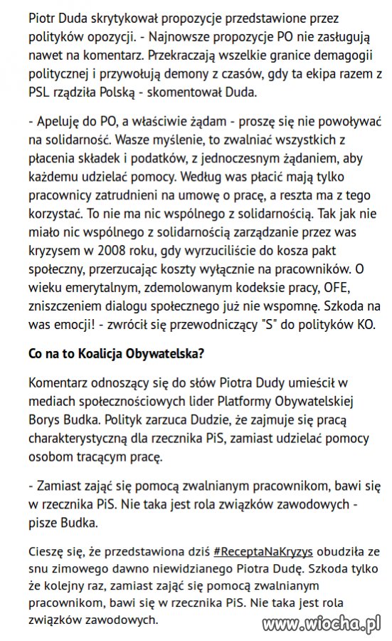 Piso duda z solidarności