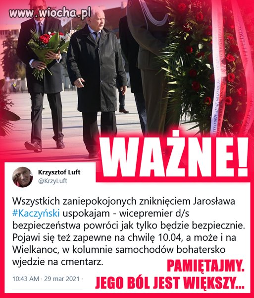 Dlatego ustalono na 09.04 chwilowy koniec zarazy
