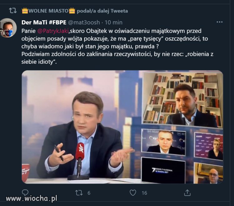 Podziwiam zdolności do zaklinania rzeczywistości, by nie rzec  ''robienia z siebie idioty''.