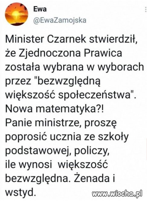 To jest wyższa matematyka stosowana...Czarnka