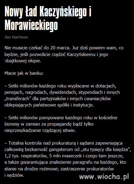 Nowy Ład czy Nowy Wał?