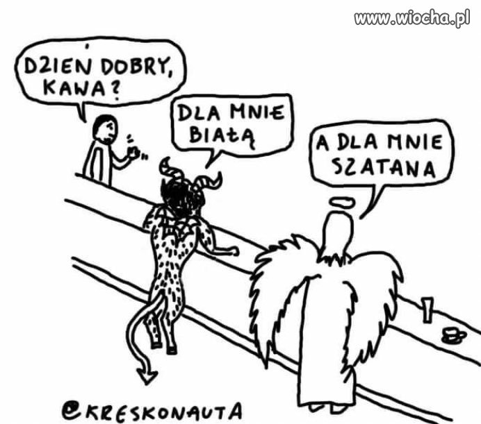Poranek z kawą.