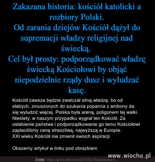 Historia zakazana ale prawdziwa od wieków do dziś