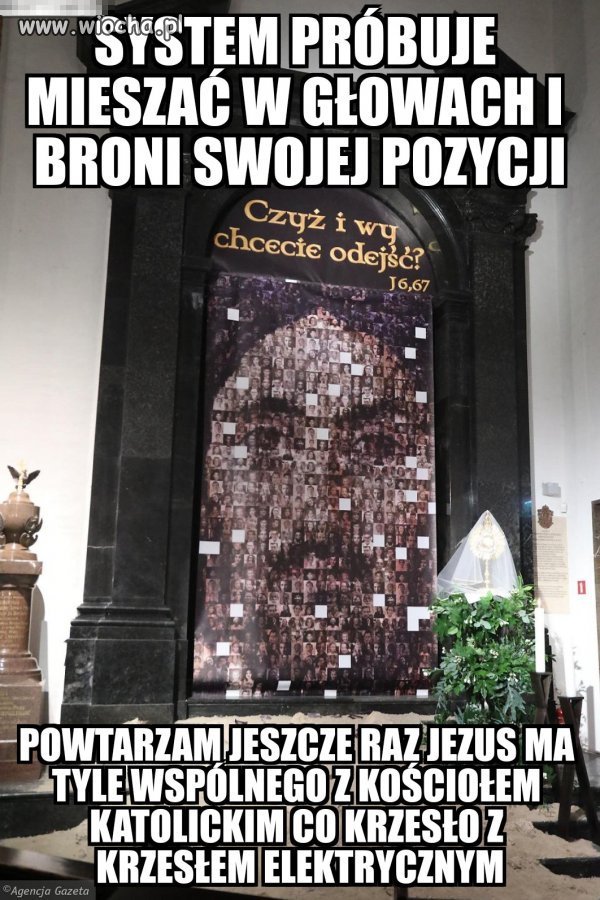 Polityczne groby czyli system podciera się Jezusem