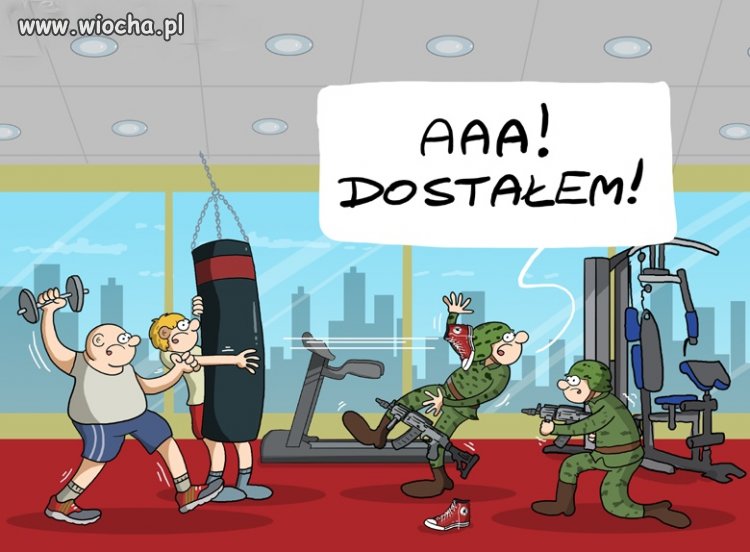 Nalot na siłownię przez ZOMO