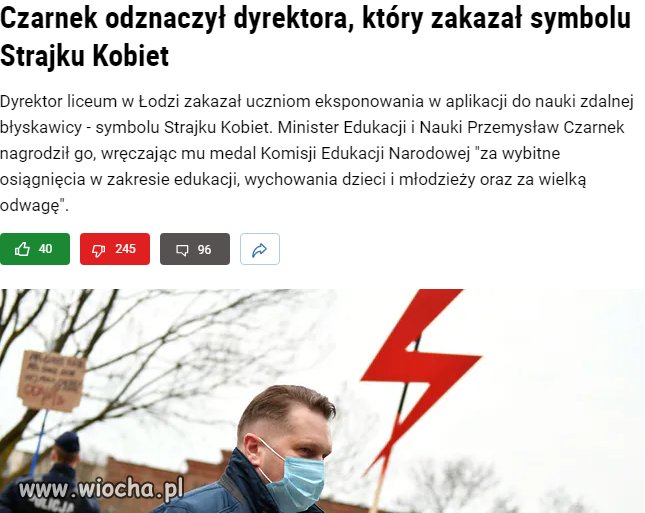 Nagroda za zakaz pokazywania błyskawicy