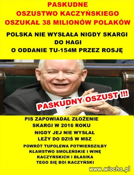 Bo jego specjalność to miesiączki smoleńskie...