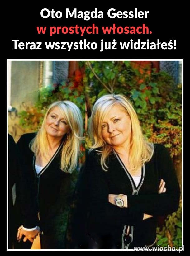 Magda bez peruki  50 lat lżejsza 