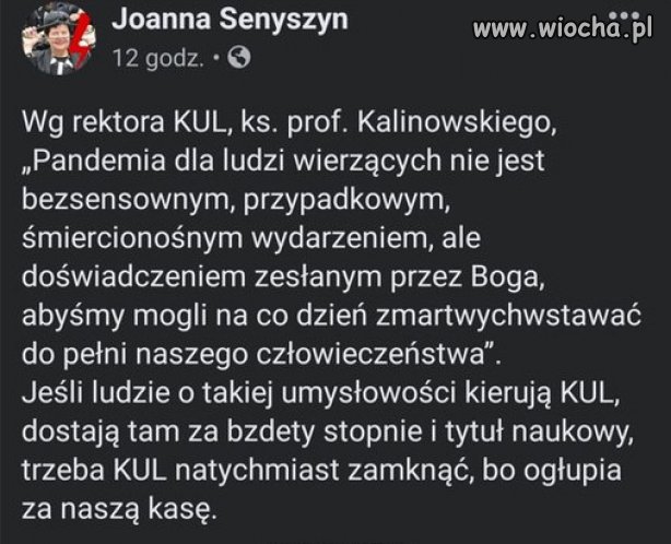 Złote myśli rektora KUL...