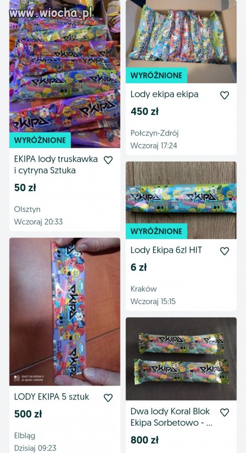 Ludziom odwaliło na punkcie jakichś lodów.