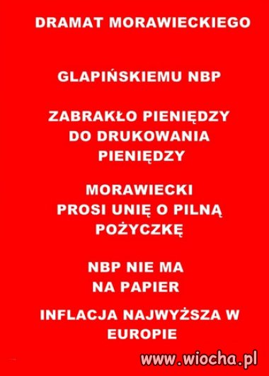 Brakuje pieniedzy na Nowy Ład PiS-u