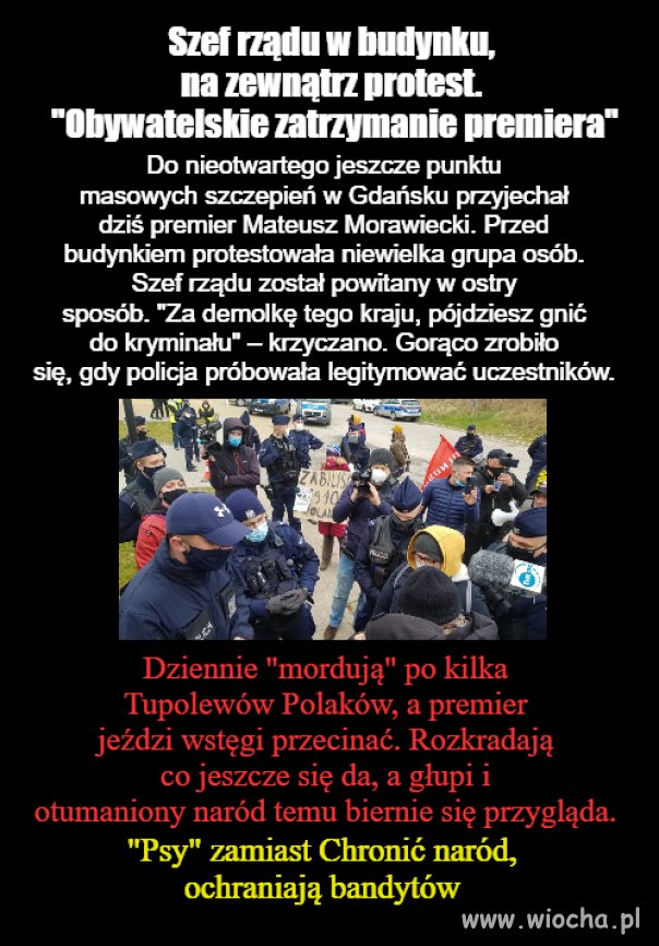 Obywatelskie zatrzymanie premiera 