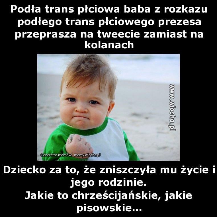 Podła trans płciowa baba z rozkazu podłego trans