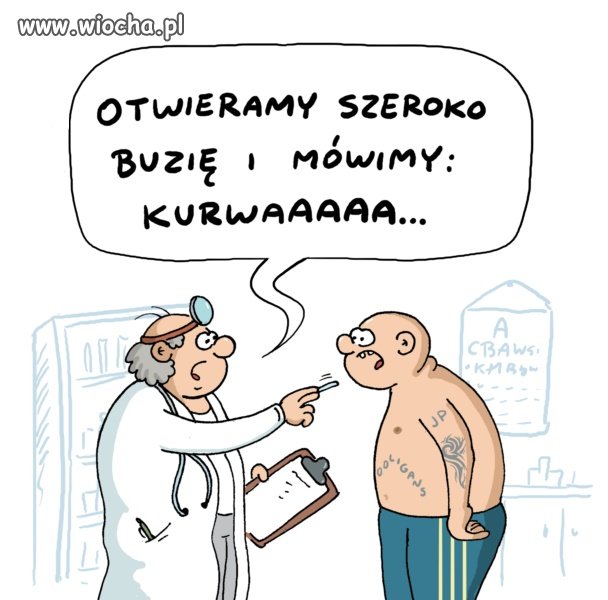 Lekarz bada narodowca 