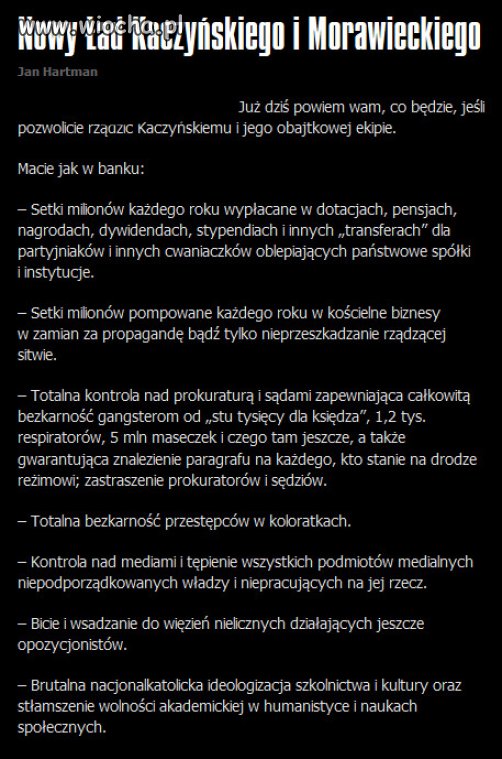 Nowy Ład Kaczyńskiego i Morawieckiego...