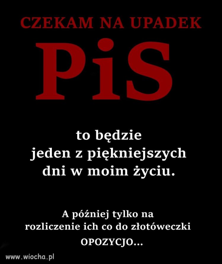 Czekam na wiatr co rozgoni Kaczora i jego gamoni 