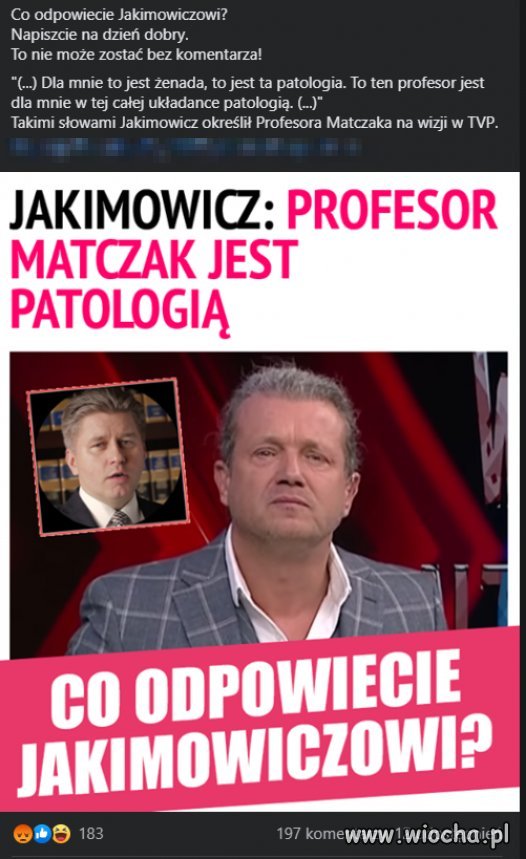 Jakimowicz weź ty się po prostu utop czy coś