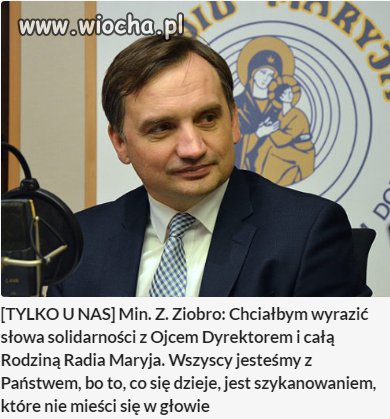 Minister zero o rydzyku