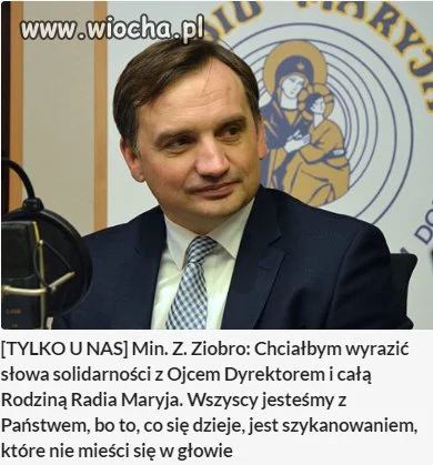 Minister zero o rydzyku