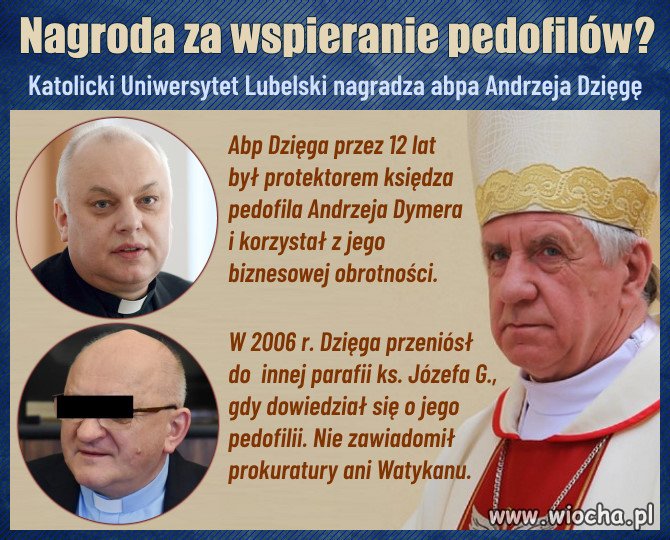 KUL nagradza obrońcę pedofilów,
