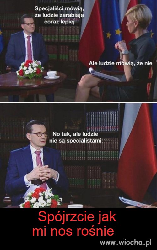 Nos mi rośnie