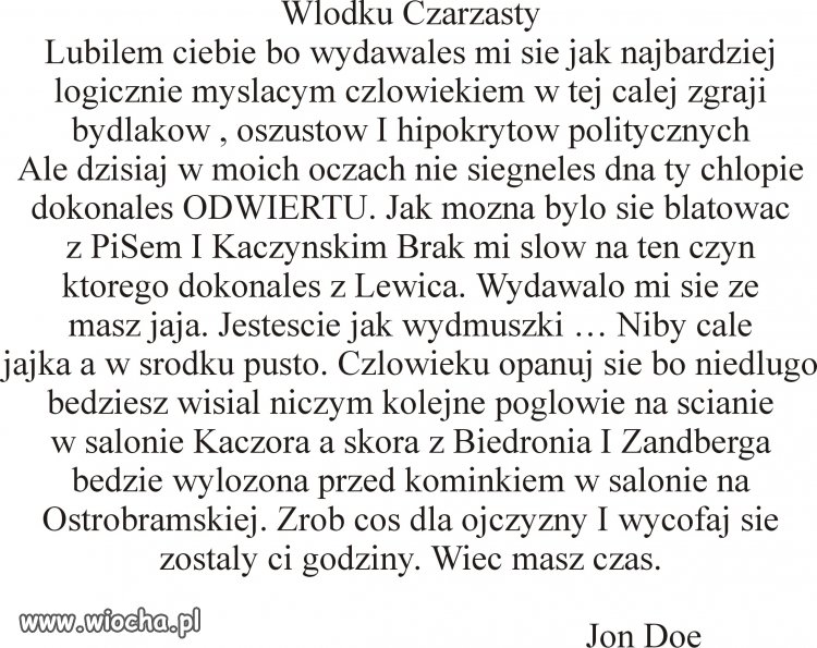 Odezwa do Lewicy
