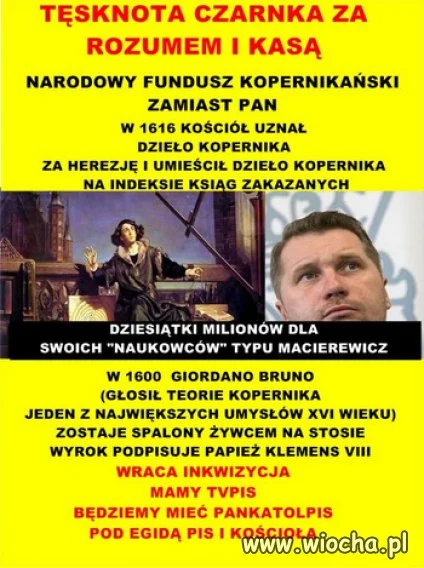 TĘSKNOTA CZARNKA ZA ROZUMEM I KASĄ.