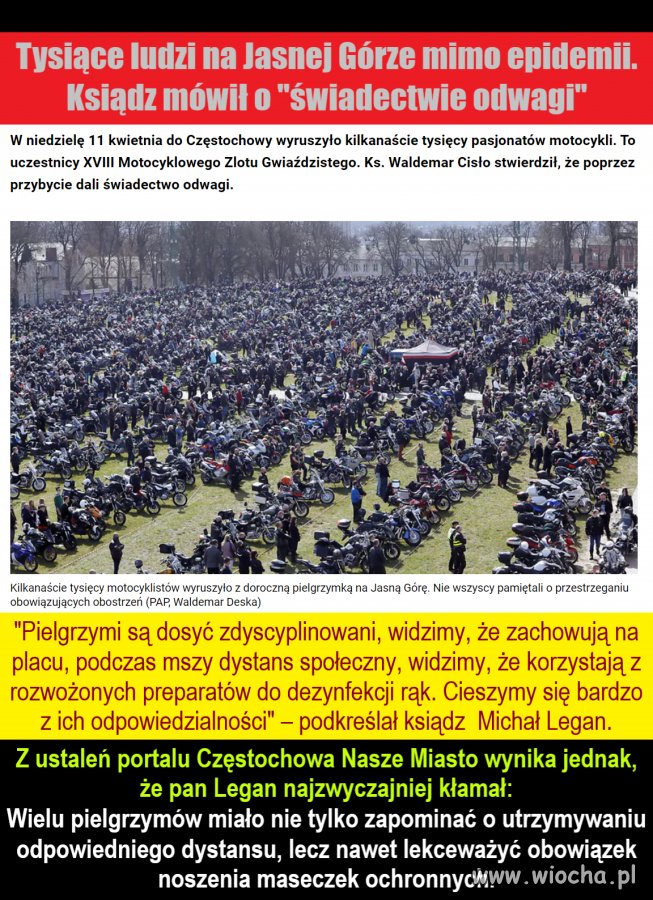 Częstochowa. Otwarcie sezonu motocyklowego w cieniu pandemii. 