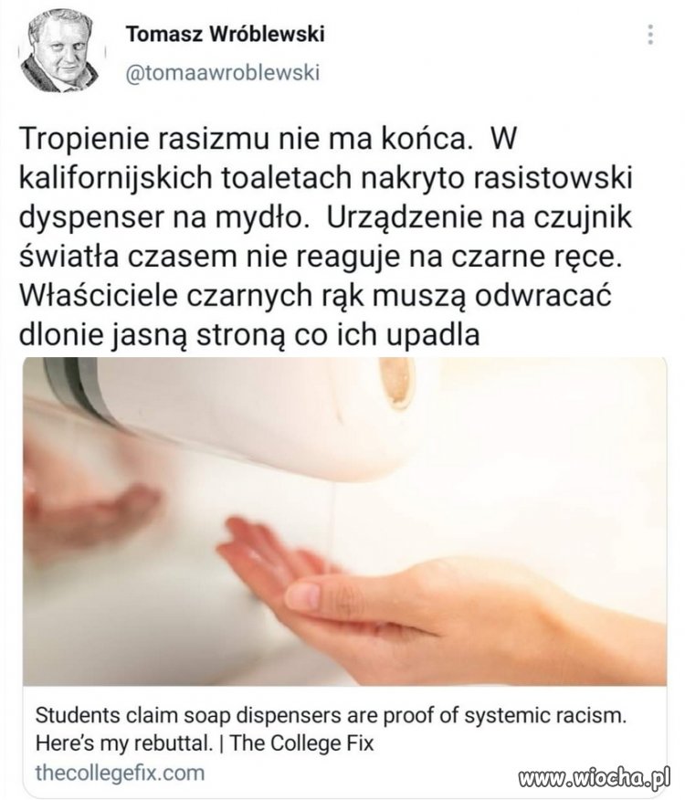 Lewackie poszukiwanie rasizmu.